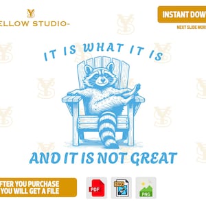 It Is What It Is PNG SVG, Funny Raccoon Png, Sarcastic Svg, Raccoon Shirt Design, Digital Download