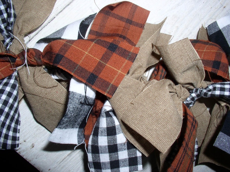 Diy Fall Rag Garland Fall Farmhouse Rag Garland Kit DIY KIT...NOT a Finished Garland Pre-cut ...
