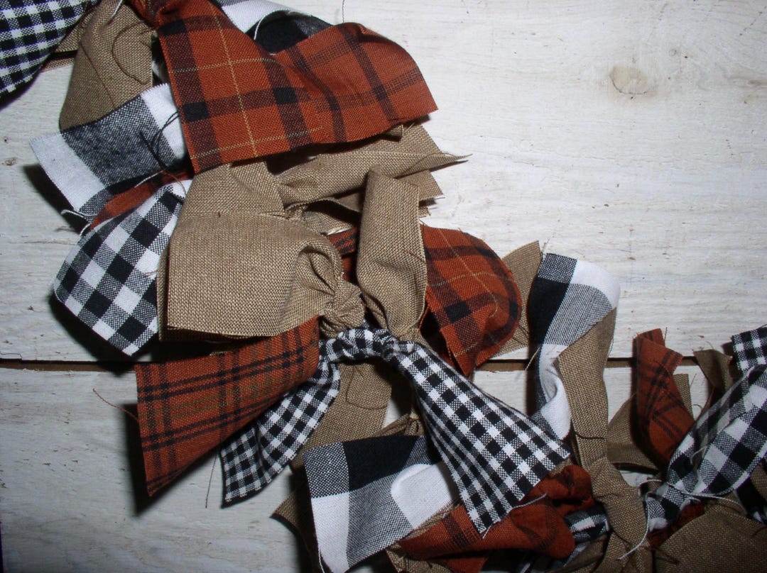 Diy Fall Rag Garland Fall Farmhouse Rag Garland Kit DIY KIT...NOT a Finished Garland Pre-cut ...