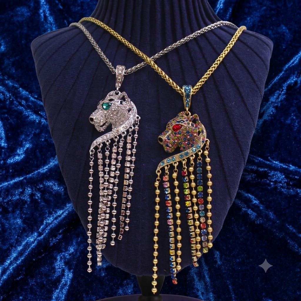 Vintage Leopard Necklace - Etsy
