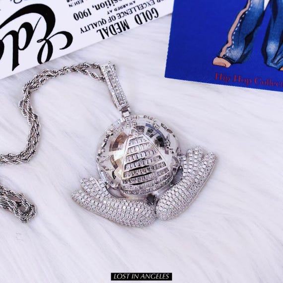 Hop Bling Iced Out Hip Hop Jewelry Big Dawg Bulldog VVS CZ Hip Hop