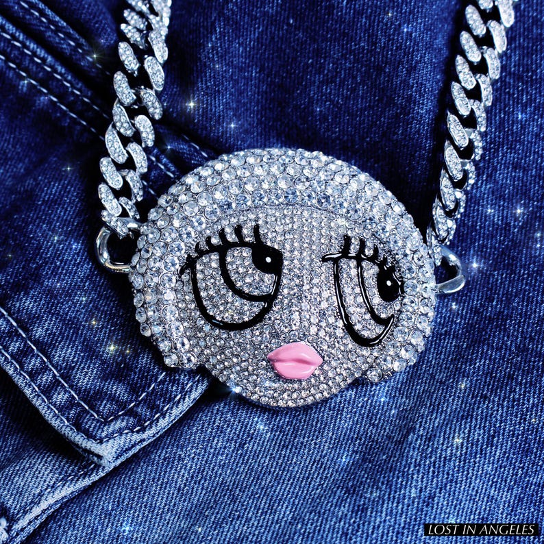 Custom Bing Hip Hop- Ice Spice Inspired Iced Out 3d Cartoon Pendant ...