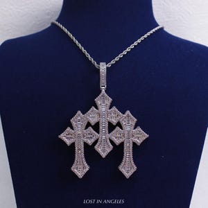 Three Crosses Necklace 3連 クロスネックレス メンズ 楽天市場】トリプルクロス ペンダントの通販