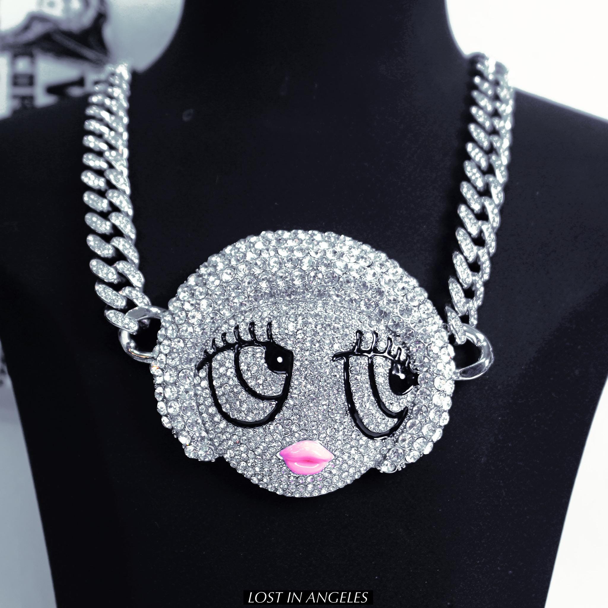 Ice Spice Chain Iced Out Ice Spice Inspired Pendant Necklace: Chunky Cuban Chain - Etsy