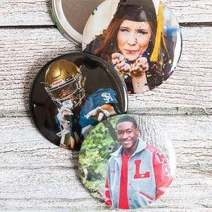 Custom Photo Button, 3 inch Photo Button, Personalized Pin, Custom Button With Your Photo, Gift Idea, Customizable Button Pin