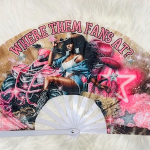 Wobei sie bei großen Clack-Handfächer, großer Klack-Fächer, faltbarer Handfächer, Party-Accessoire, Event-Fan, stilvolles Geschenk, Klack-Fächer