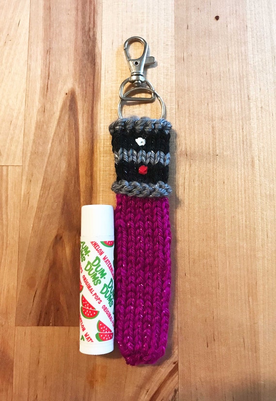 Star Wars Magenta Pink Sparkle Lightsaber Chapstick Lip Balm Holder  Keychain 