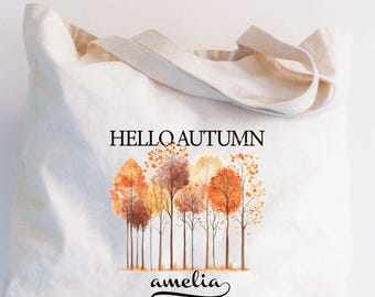 Custom Fall Tree Tote Bag: Personalized Autumn Gift