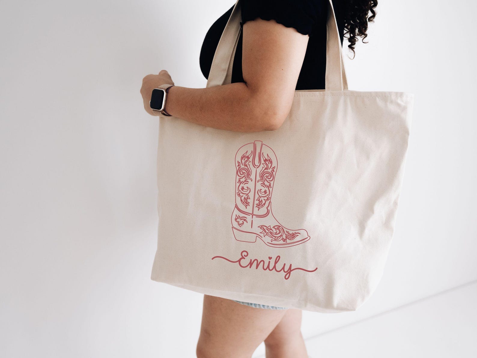 Western Cowgirl Bachelorette Tote Bags, Custom Bridal Shower Gift ...