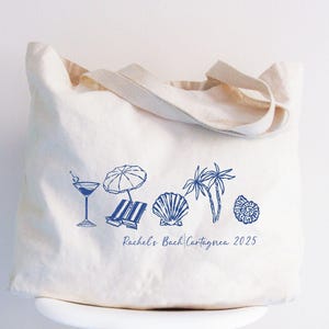 Coastal Doodle Tote Bag, Last Toast on the Coast, Destination Wedding Welcome Tote, Coastal Bachelorette, Brides Last Toast, Hand Drawn Tote