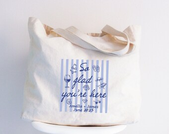 Personalized Coastal Tote Bag, Bachelorette Wedding Gift