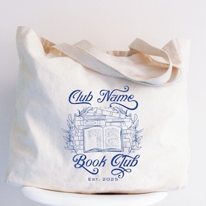 Custom Book Club Tote Bag, Personalized Reading Club Gift, Bookworm Gift, Bookish Gift, Book Lover Bag, Booktok Merch, Booktrovert Tote Bag image 8