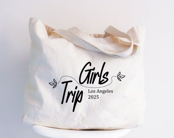 Custom Girls Trip Tote Bag: Personalized Weekend Gift