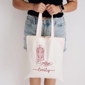 Western Cowgirl Bachelorette Tote Bags, Custom Bridal Shower Gift ...