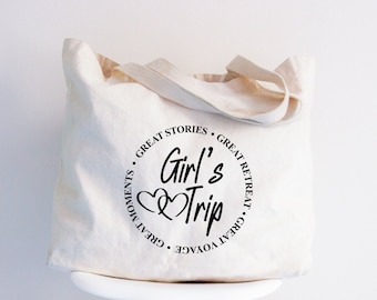 Custom Girls Trip Tote Bag: Personalized Weekend Gift