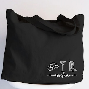 Western Cowgirl Bachelorette Tote Bags, Custom Bridal Shower Gift ...
