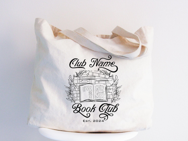 Custom Book Club Tote Bag, Personalized Reading Club Gift, Bookworm Gift, Bookish Gift, Book Lover Bag, Booktok Merch, Booktrovert Tote Bag, Literary Eco Friendly Readers Nerd Bags, Unique Books Club Reusable Bag, Book Lovers Girl Shoulder Totes