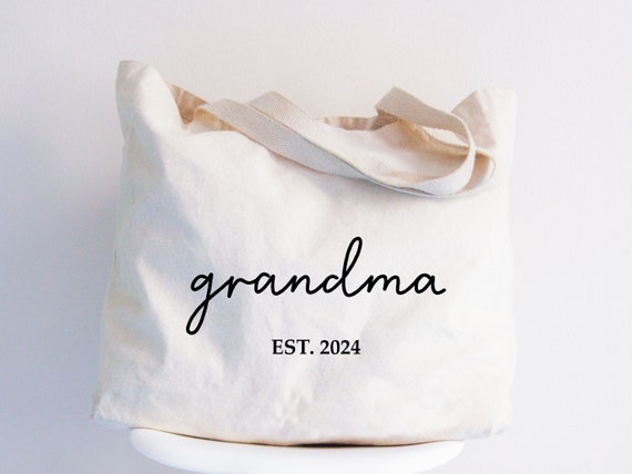 Personalized Grandma Tote Bag, Custom Gigi Nana Gift
