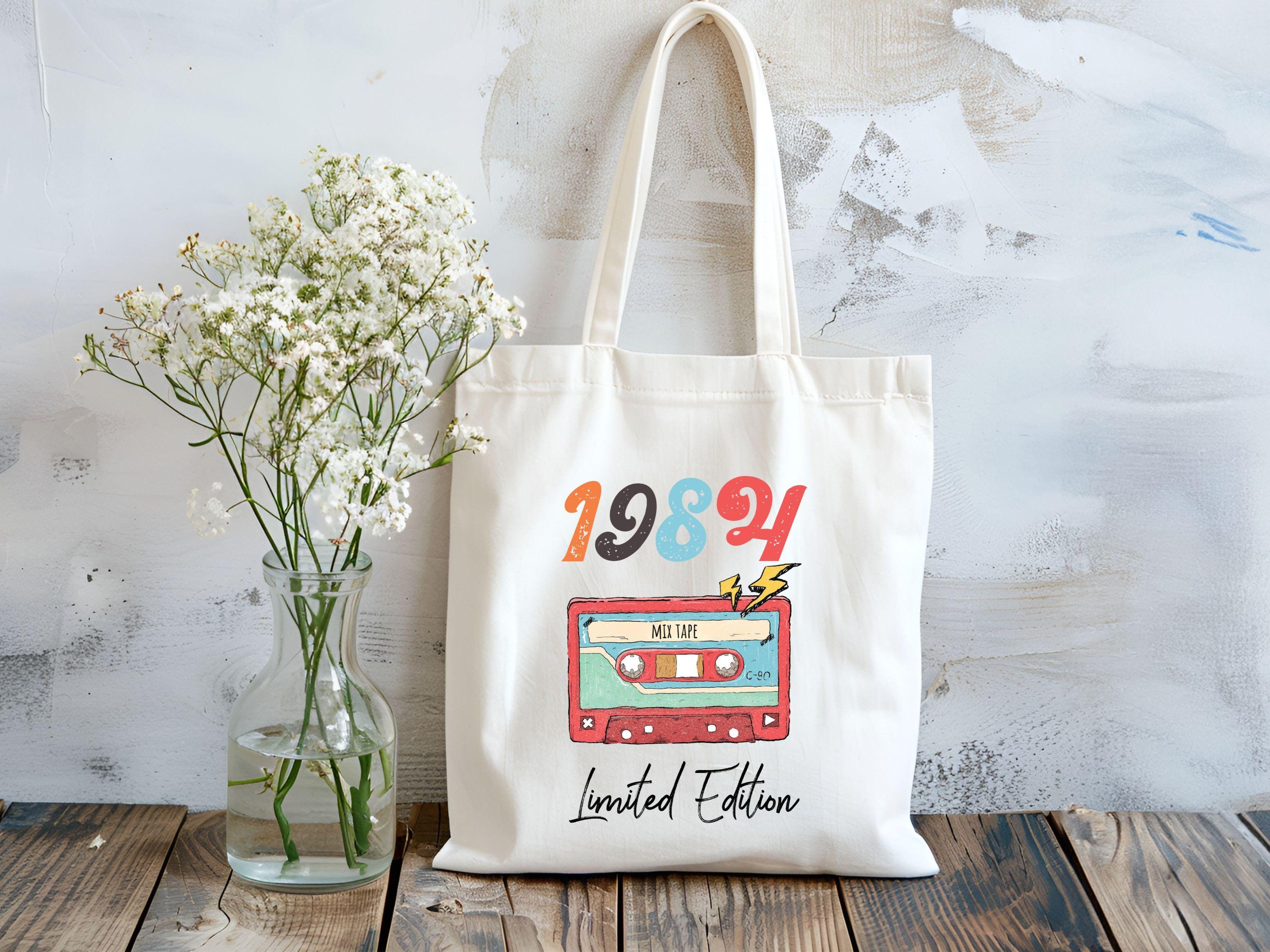 Limited Edition 1984 Birthday Tote Bag, Retro Cassette Design - Etsy