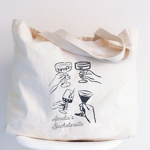 Hand Drawn Bag, Hangover Kit, Drinks Kit, Hangover Bags, Custom Recovery Kit, Bachelorette Gift, Bachelorette Tote, Wedding Favor, Italian