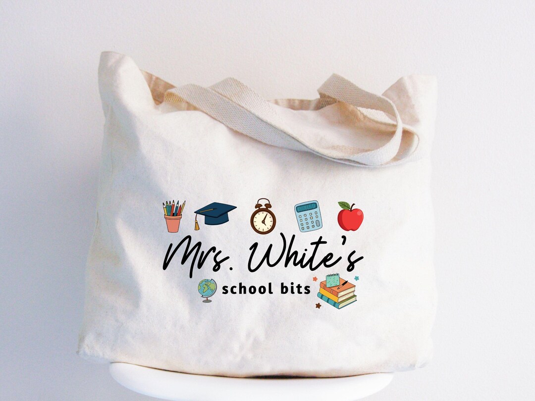 Personalized Teacher Tote Bag, End of School Gift, Gift for Teachers ...