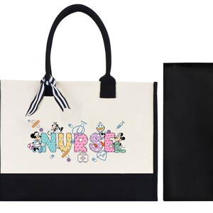 Disney Nurse Cornered Tote Bag,  Nurse's Day Bag, Nurse Bags, Nurse Graduation Gift, Nursing Totes, Best Nurse Gift, Mickey Nurse Bag, Nurse Week Bag, Nurse's Day Bag, Nursing Totes, Best Nurse Gift, Mickey Nurse Bag, Nurse Week Bag, Nurse's Day Bag, ER Nursing Tote, RN Nurse Girl Bag, ICU Nurse Bag, Nurse Anesthetist Tote, RN Canvas Bag, Nursing Lpn Cna Bag