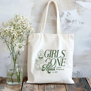 Girls Gone Mild Bachelorette Tote Bag, Bride Tote Bag, Bridal Shower Gift, Spa Bachelorette Tote, Personalized Spa Weekend Tote, Bridesmaids Gifts for Bachelorette, Custom Tote Bag, Personalized Tote, Wedding Welcome Bag, Engagement Bridesmaid Bag, Bride Bags, Canvas Tote Bag, Girls Trip Favor, Gift for Girls Trip, Gift for Bachelorette Weekend, Spa Bachelorette Party Favor