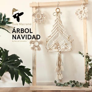 Boho Christmas Tree Macramé Wzór Przewodnik dla początkujących krok po kroku. Projekt DIY (samouczek do pobrania i wydrukowania w kolorze .PDF)