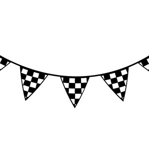 Boland Racing Checkered Flag Plastic Tablecloth - Black Rectangular Table Cover For Race Car Parties & Events - View #5