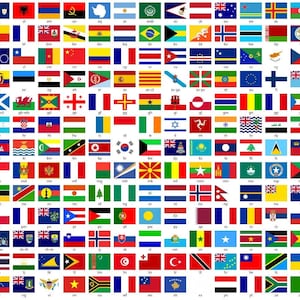 Pacote 540+ Bandeiras SVG, Bandeira PNG, Bandeiras do Mundo SVG, País svg, Bandeira do País svg, Patriótico svg, Vetor de Bandeira, Arquivo Digital, Download Instantâneo