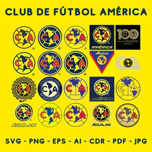 Club de Fútbol América Svg, Png, Eps, Ai, Cdr, Pdf, Jpg, Club America, Mexico, Vector File, Liga mx, Digital, Sports Football Soccer Futbol
