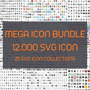 Mega SVG Icons Bundle, Digital Graphics Bundle, Vector Symbols Set, Website Icons Bundle, Simple SVG Icons, Trendy SVG Icons, Web Symbols