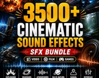 Filmische Soundeffekte bündeln | 3.500+ SFX für Videos und Spiele