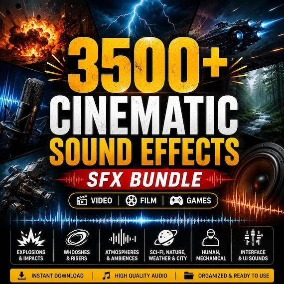Cinematic Sound Effects Bundle | 3,500+ SFX for Video and Games