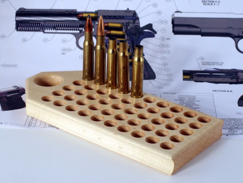 Maple Reloading Block With Deep Holes for Rifle Calibers Etsy