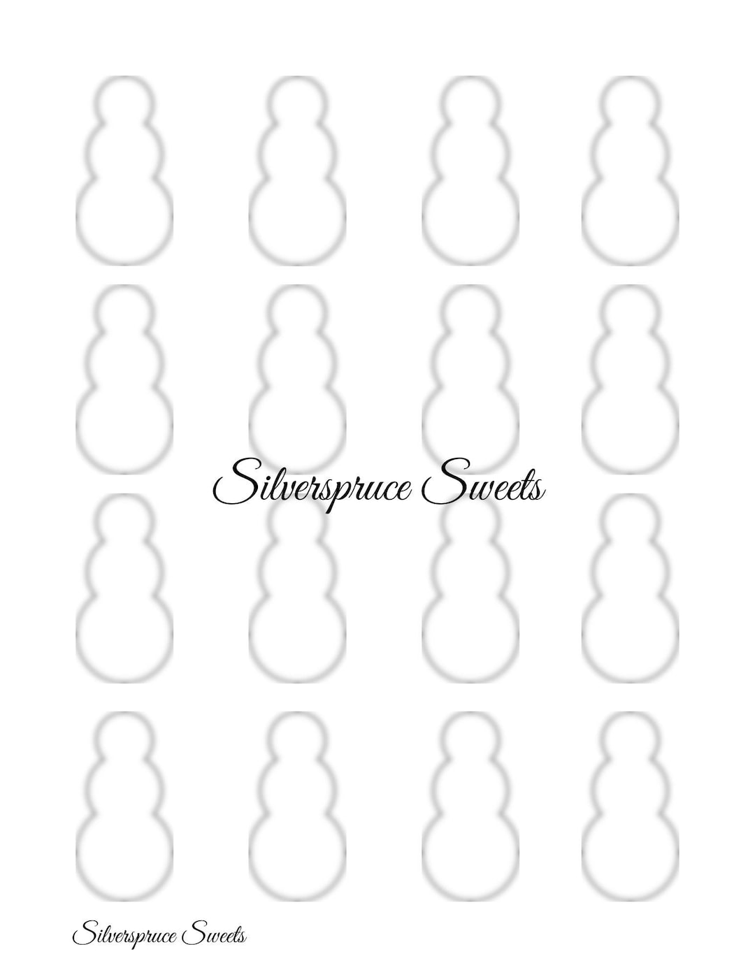 Snowman Macaron Template Etsy