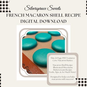 Macaron Recipe eBook: French Macaron Shell & Buttercream Guide (PDF Download)