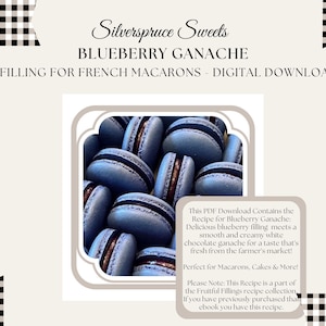 Blueberry White Chocolate Ganache Macaron Filling Recipe (PDF Download)