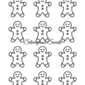 Gingerbread Man Macaron Template - Etsy