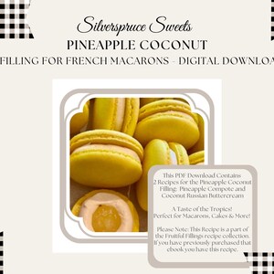 Pineapple Coconut Macaron Filling Recipe: Tropical Buttercream (PDF Download