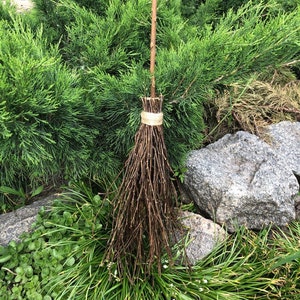Natural Witch Broom, Halloween Pagan broom besom, Halloween Broom