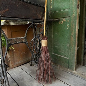 Natural Witch Broom, Halloween Pagan broom besom, Halloween Broom