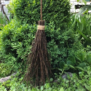 Natural Witch Broom, Halloween Pagan broom besom, Halloween Broom