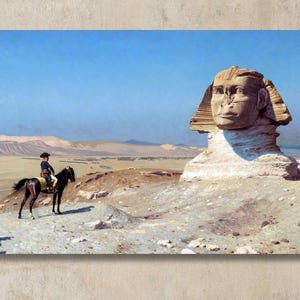 Jean Leon Gerome: Bonaparte Before the Sphinx (1868) Canvas Art/Exhibition Poster Print/Napoleon Oil Painting/Napoleon Wall Decor Gift/4