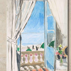 Henri Matisse: The Open Window Canvas/Classic Modernist Fauvist Painting/Colorful Masterpiece Wall Art/Vintage Impressionist Home Decor/4