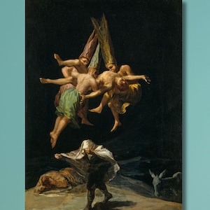 Francisco Goya: Witches&#39; Flight (1797) Canvas Wall Art/Witches Art Print/Goya Artwork/Goya Painting/High Quality Print/Witches Poster/10