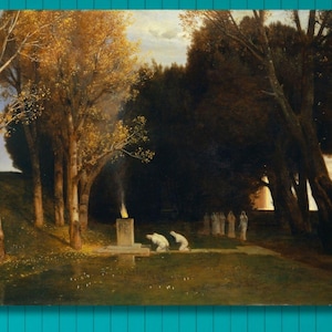Arnold Böcklin: Sacred Grove Canvas/Symbolist Masterpiece Painting/Mythological Forest Scene/Classic 19th Century Wall Art/Vintage Decor/4