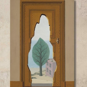 Rene Magritte The Amorous Perspective 1935 Canvas – Surrealist Window View Art, Belgian Modern Wall Print, Dreamlike Symbolic Home Decor/33
