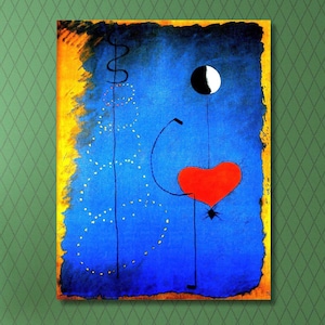 Joan Miro: Dancer (1925) Canvas/Exhibition Poster/Miro Painting Gift/Expressionism Art/Surrealism Print/Wrapped or Framed Giclee Wall Art