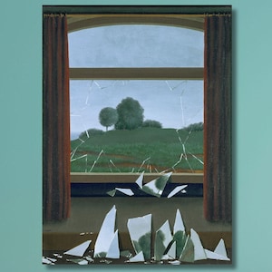 Rene Magritte: The Key to The Fields (1936) Canvas Art/Magritte Painting/Wrapped or Framed Wall Decor/Surrealism Poster/Art Print Gifts/9